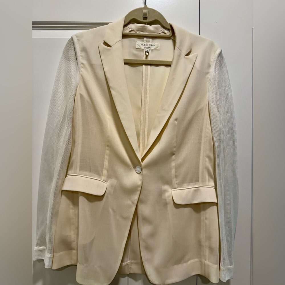 Rag & Bone Ivory Sheer Jacket